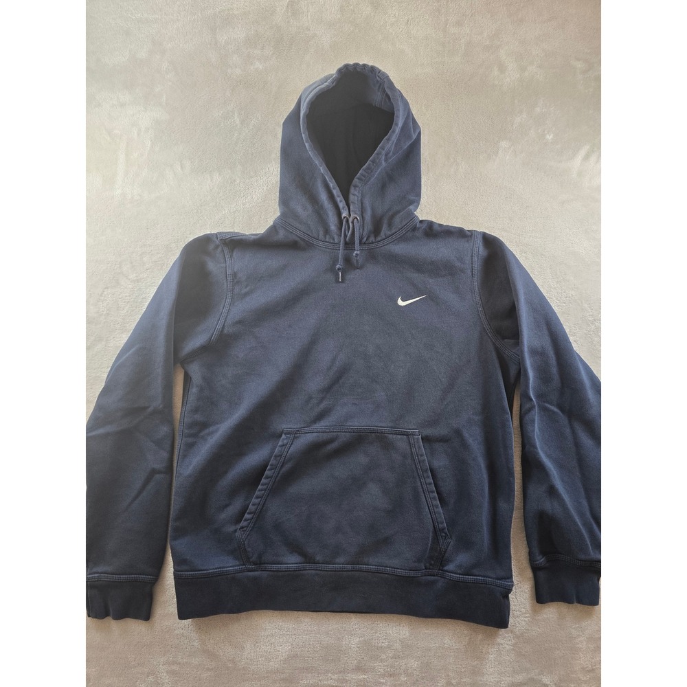 Nike Hoodie Sweatshirt Mens L Blue Club Fleece Athleisure Y2K 611457*Read